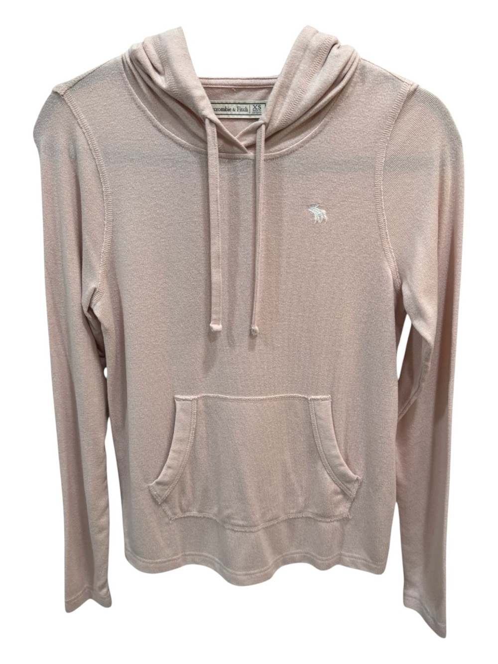 Abercrombie & Fitch Pink Soft Hoodie Long Sleeve XS Logo